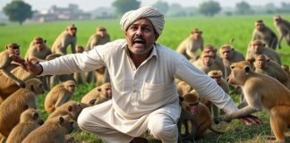 बिहार में 20 से ज्यादा बंदरों ने किसान पर किया हमला, नोंच-नोंचकर ले ली जान Bihar 20 Monkey Attacked Farmer