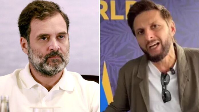 Shahid Afridi and Rahul Gandhi