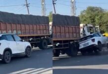 गुजरात के नवसारी में पुलिस ने फिल्मी स्टाइल में किया शराब तस्कर का पीछा, अवैध शराब से भरी कार की बरामद gujrat