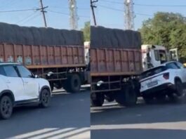 गुजरात के नवसारी में पुलिस ने फिल्मी स्टाइल में किया शराब तस्कर का पीछा, अवैध शराब से भरी कार की बरामद gujrat