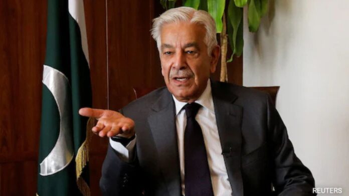 Pakistan's Defence Minister Khawaja