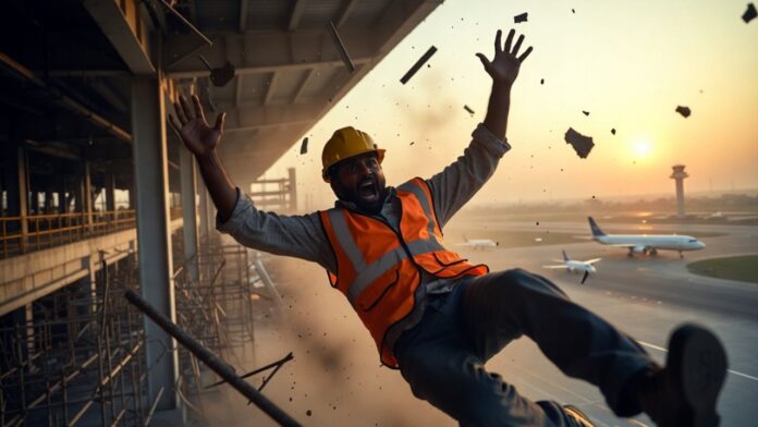 Major Accident During Repairs at Airport Worker Falls from Height of 30 Feet Major Accident During Repairs at Airport Worker Falls from Height of 30 Feet