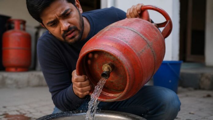 Water Instead of Gas in LPG Cylinder Customer Faces Loss of Thousands Video Goes Viral