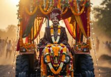 21 ट्रैक्टरों के काफिले संग निकली बारात, दूल्हे की एंट्री देख लोग रह गए दंग Wedding Procession Sets Out with a Convoy of 21 Tractors People Left Stunned by the Grooms Entry