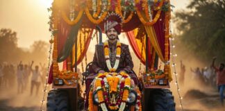 21 ट्रैक्टरों के काफिले संग निकली बारात, दूल्हे की एंट्री देख लोग रह गए दंग Wedding Procession Sets Out with a Convoy of 21 Tractors People Left Stunned by the Grooms Entry
