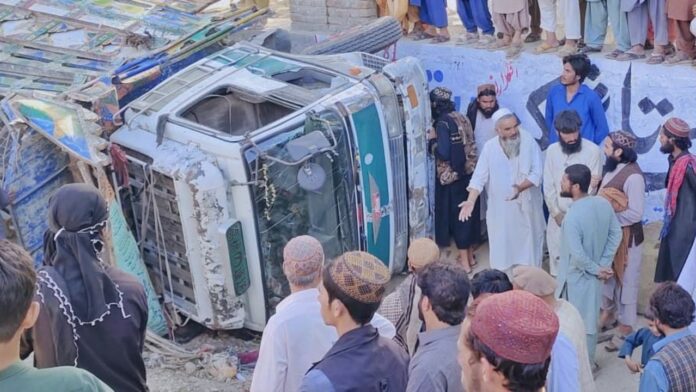 Truck carrying refugees