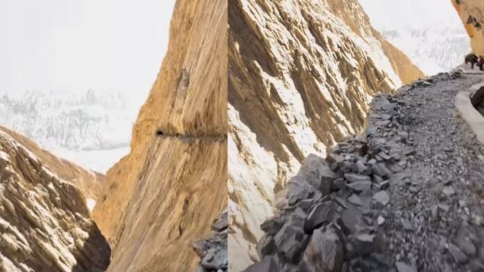 One slip and straight to the realm of death! People shuddered upon watching the video of this treacherous path One slip and straight to the realm of death! People shuddered upon watching the video of this treacherous path