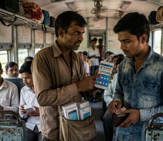 ट्रेन में Samsung-Vivo के नाम पर बड़ा खेल, नकली पॉवरबैंक बेचकर यात्रियों को लगा रहे चूना Big scam in the name of Samsung Vivo in the train passengers are being duped by selling fake power banks