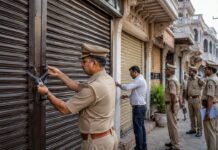 वृंदावन में प्रशासन का बड़ा एक्शन, 12 से ज्यादा होटल-रेस्टोरेंट और गेस्ट हाउस सील Major action by the administration in Vrindavan, more than 12 hotels, restaurants and guest houses sealed.
