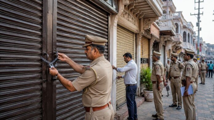 Major action by the administration in Vrindavan, more than 12 hotels, restaurants and guest houses sealed. Major action by the administration in Vrindavan, more than 12 hotels, restaurants and guest houses sealed.