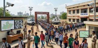 MP में हाई अलर्ट, GPS ट्रैकिंग और CCTV निगरानी के बीच शुरू हुआ NEET-UG री-एग्जाम NEET-UG re-exam begins in MP amidst high alert