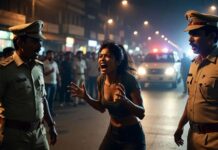 पुलिसकर्मियों संग की अभद्रता, बोली बॉयफ्रेंड से मिलने आई, नशे की हालत में दिखा युवती का हाईवोल्टेज ड्रामा Young woman high voltage drama intoxicated state Meerut video viral