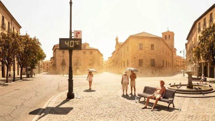 Europe in the grip of a severe heatwave; temperature records broken in several countries; 48 people