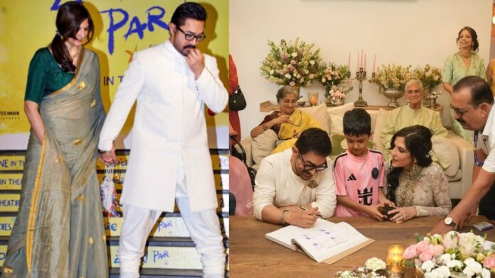 Aamir Khan and Gauri Spratt tie the knot secretly; exchange vows in Bandra after dating for two years. Aamir Khan and Gauri Spratt tie the knot secretly; exchange vows in Bandra after dating for two years.