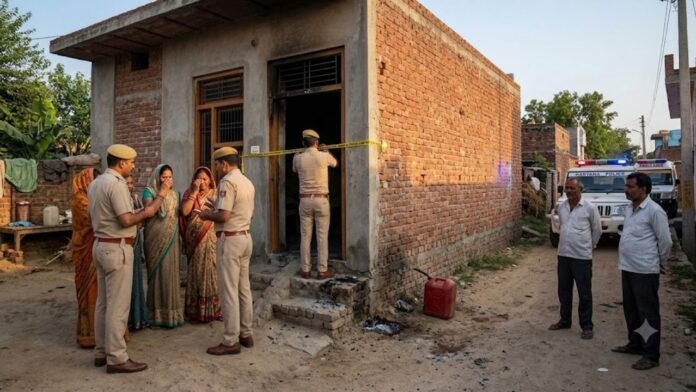 Barbaric act in Palwal, Haryana: Husband sets wife on fire after she asks for household expenses. Barbaric act in Palwal, Haryana: Husband sets wife on fire after she asks for household expenses.
