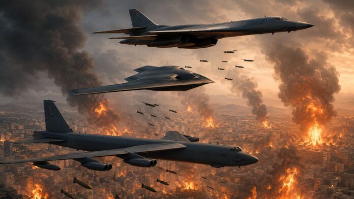 America deadliest bombers unleashed on Iran air defenses rendered helpless
