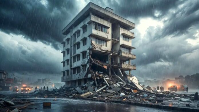 Delhi Building Collapse Rohini Accident Delhi Rain