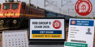 RRB Group D Exam 2026: 3 अगस्त से शुरू होगी CBT परीक्षा, जानें कब आएगी सिटी स्लिप और एडमिट कार्ड RRB Group D Exam 2026: CBT to begin on August 3