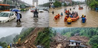 देशभर में बारिश का बनी आफत, दिल्ली में जलभराव, सूरत में बाढ़ और केरल में भूस्खलन से जनजीवन प्रभावित Rain wreaks havoc across country daily life disrupted waterlogging Delhi flooding Surat slides Keral
