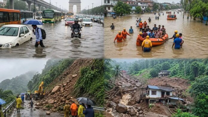 Rain wreaks havoc across country daily life disrupted waterlogging Delhi flooding Surat slides Keral Rain wreaks havoc across country daily life disrupted waterlogging Delhi flooding Surat slides Keral