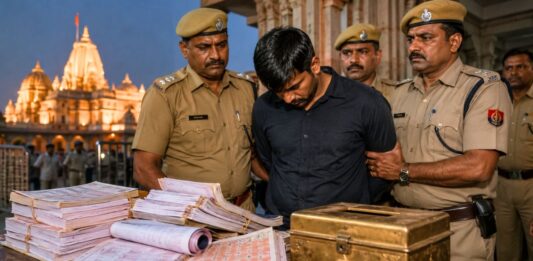 राम मंदिर चढ़ावा चोरी केस: फर्जी रसीद बुक बरामद, आरोपियों ने कबूली वसूली Ram Mandir donation theft case Fake receipt book recovered accused confess to extortion