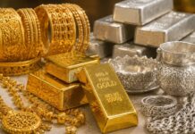 सोने-चांदी की कीमतों में गिरावट, जानिए 22 और 24 कैरेट गोल्ड का रेट gold rate today
