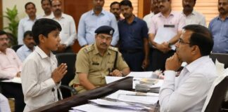 DM के सामने बेखौफ बोला 8वीं का छात्र, महंगाई और घर की तंगी को लेकर पूछे बड़े सवाल "Lakhimpur Samadhan Diwas 2026,