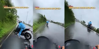 एक सेकंड की देरी और सब खत्म! बाइकर का हैरान कर देने वाला VIDEO वायरल Biker cheats death and returns viral video will make your hair stand on end