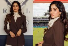 जाह्नवी कपूर का क्लासी लुक हुआ वायरल, स्टेडियम में बिखेरा ग्लैमर Janhvi Kapoor corporate-core look