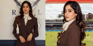 जाह्नवी कपूर का क्लासी लुक हुआ वायरल, स्टेडियम में बिखेरा ग्लैमर Janhvi Kapoor corporate-core look