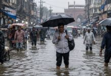 Delhi Rain: तालाब बना सदर बाजार, जलभराव से दुकानों में घुसा पानी; व्यापारी बेहाल Delhi Sadar Bazar Rain