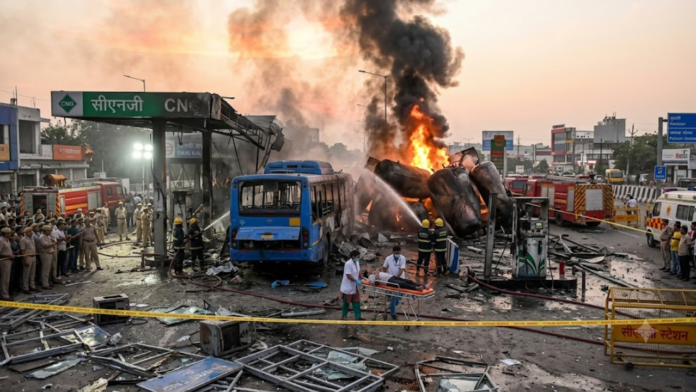 Delhi Yikri Kalan CNG station blast one dead many injured
