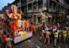 मुंबई के माज़गांव में गणपति जुलूस पर फेंके गए अंडे Eggs thrown at Ganpati procession in Mumbai