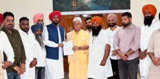 बॉर्डर जिलों अजनाला, पठानकोट, गुरदासपुर और अमृतसर में आई बाढ़ के पक्के हल के लिए धालीवाल ने उप राज्यपाल को सौंपा ज्ञापन Kuldeep Singh Dhaliwal