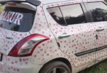 सोशल मीडिया ट्रेंड के चक्कर में हुआ नुकसान, गर्लफ्रेंड की एक हरकत ने बॉयफ्रेंड को लगवा दिया ₹5 हजार का फटका Lipstick Kiss Marks On Car gwalior viral video
