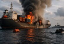 मिस्र के जहाज पर हूती हमला, 3 पाकिस्तानी समेत 4 की मौत, 10 लोग घायल Houthi Strike on Cargo Ship