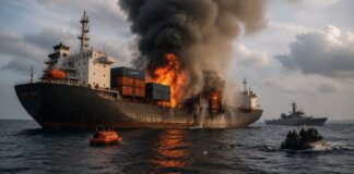 मिस्र के जहाज पर हूती हमला, 3 पाकिस्तानी समेत 4 की मौत, 10 लोग घायल Houthi Strike on Cargo Ship