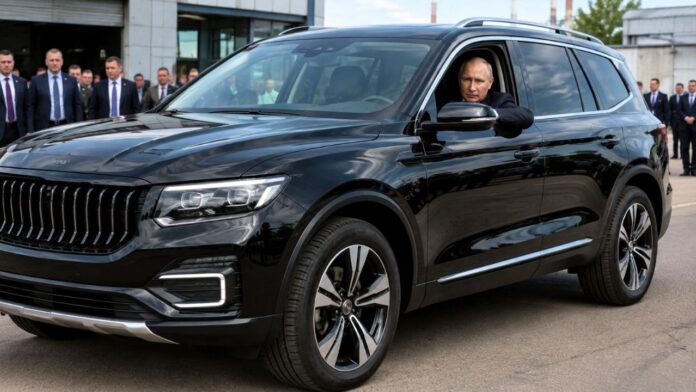 Vladimir Putin drives Volga k50 SUV features price Russia