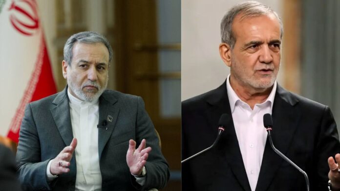 Iran leaders Masoud Pezeshkian and Abbas Araghchi Iran leaders Masoud Pezeshkian and Abbas Araghchi