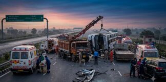 बागपत में ईस्टर्न पेरीफेरल एक्सप्रेसवे पर भीषण सड़क हादसा, 13 लोगों की मौत, 20 से ज्यादा घायल Baghpat road accident