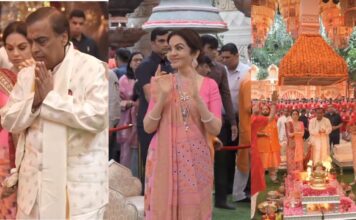बप्पा के जश्न में डूबा अंबानी परिवार, समधी-समधन संग थिरकीं नीता अंबानी, देखें शानदार वीडियो Ambani Ganesh Chaturthi 2026