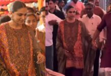 दीपिका पादुकोण ने सिद्धिविनायक में किए दर्शन, गुजराती पटोला लुक ने खींचा सबका ध्यान Deepika Padukone