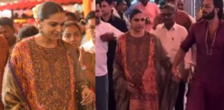 दीपिका पादुकोण ने सिद्धिविनायक में किए दर्शन, गुजराती पटोला लुक ने खींचा सबका ध्यान Deepika Padukone