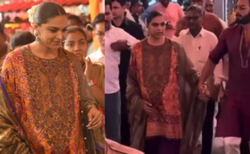 दीपिका पादुकोण ने सिद्धिविनायक में किए दर्शन, गुजराती पटोला लुक ने खींचा सबका ध्यान Deepika Padukone