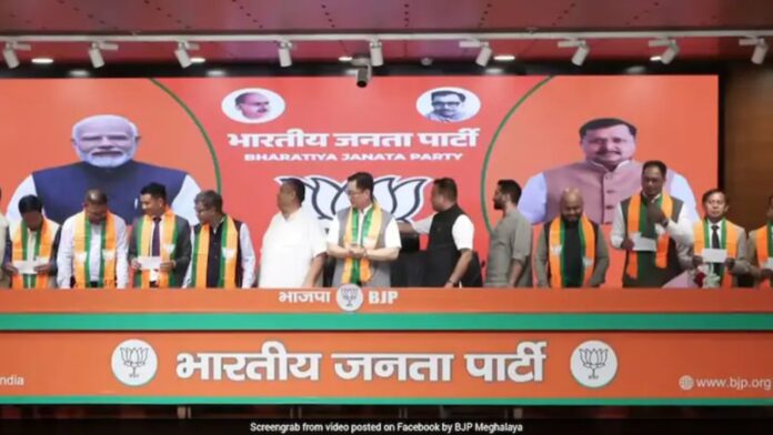 8 UDP MLAs join the BJP 8 UDP MLAs join the BJP
