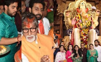 बप्पा के दर्शन के लिए एथनिक लुक में छाई राधिका मर्चेंट, फिरोजी कुर्ते में देसी अंदाज हुआ वायरल Ambani Family Lalbaugcha Raja Visit