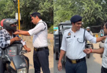 'जादू मत करो, सुरक्षित चलो', ट्रैफिक पुलिस देखते ही बाइक पर 3 से हो गए 2 सवार, पुलिसकर्मी ने दिया सेफ्टी का पाठ