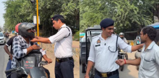 'जादू मत करो, सुरक्षित चलो', ट्रैफिक पुलिस देखते ही बाइक पर 3 से हो गए 2 सवार, पुलिसकर्मी ने दिया सेफ्टी का पाठ