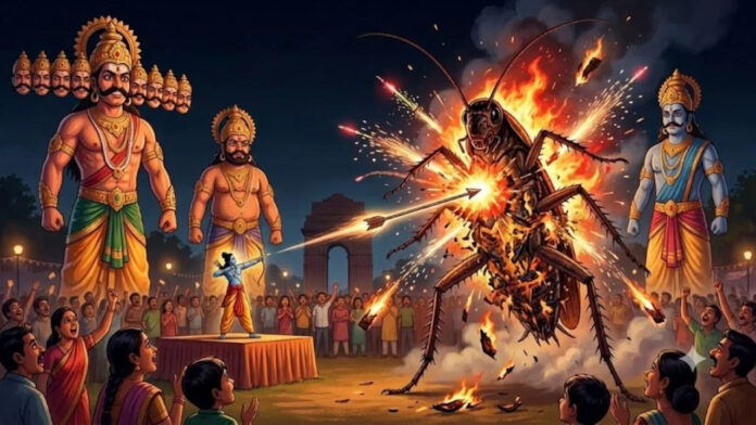 दिल्ली में रावण के साथ जलेगा 30 फीट का कॉकरोच, पीतमपुरा की रामलीला में दिखेगा अनोखा नजारा