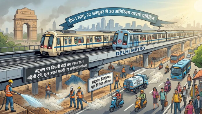 प्रदूषण पर दिल्ली मेट्रो का डबल वार! बढ़ेंगी ट्रेनें, धूल उड़ाने वालों पर भी कसेगा शिकंजा